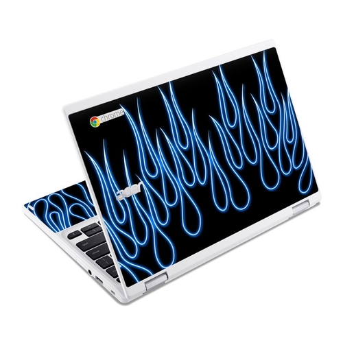 DecalGirl ACR11-NFLAMES-BLU Acer Chromebook R11 Skin - Blue Neon Flame