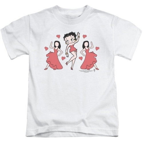 Trevco Betty Boop-Bb Dance - Short Sleeve Juvenile 18-1 Tee - White- L