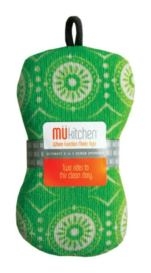 Mu Kitchen 6608-1444 Scrub Sponge  Green - pack of 4