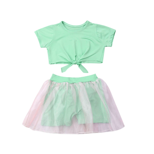 Newborn Toddler Kids Baby Girls Clothes Sets Short