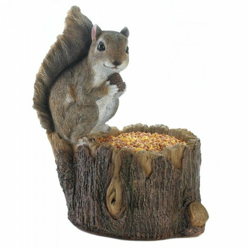 Songbird Valley 10018251 Squirrel with Tree Trunk Bird Feeder