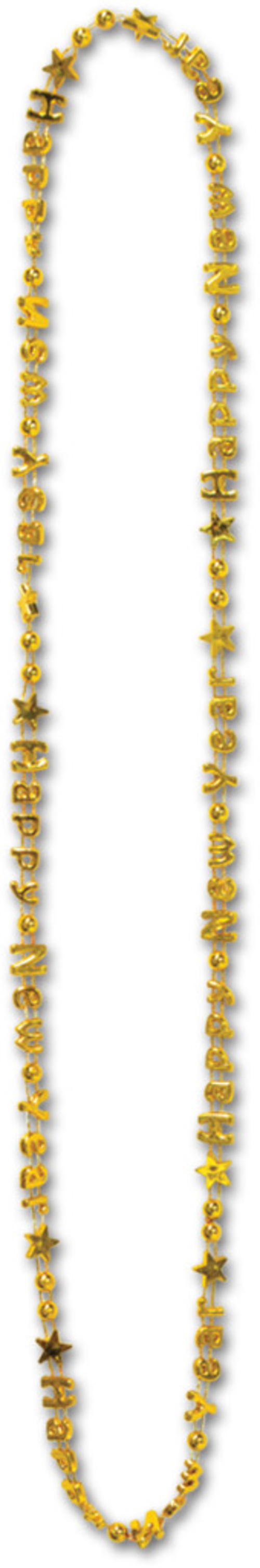 Bulk Happy New Year Beads-Of-Expression - Gold
