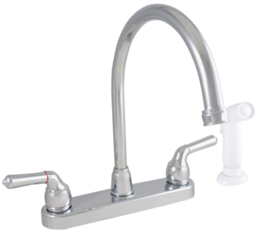 LDR Global Industries 012 36425CP 2-Handle Kitchen Faucet with Spray&#