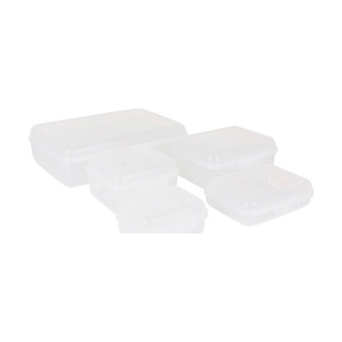 Set of 5 lunch boxes Tontarelli Fill box Rectangular White 5 Pieces