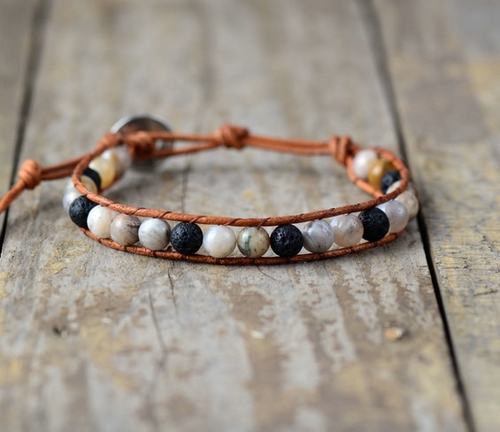 Lava Rock Stone Bracelet 6MM Energy Stone Stone