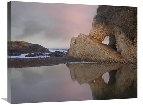 Global Gallery GCS-397050-2432-142 24 x 32 in. Cave Reflected in Pool 