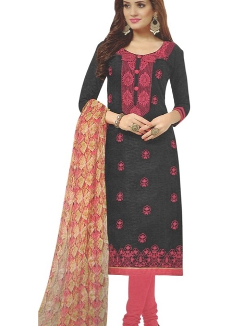 Embroidered Jacquard Cotton Unstitched Dress