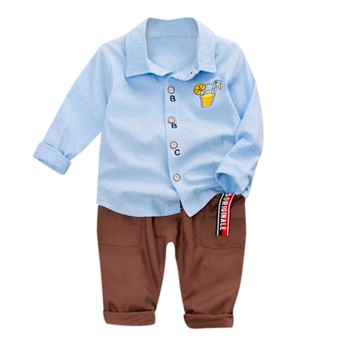 cute baby outfits Letter Cartoon Long Sleeve Turn