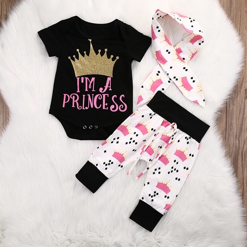 Newborn Baby Infant Girls Clothes Tops T Shirts