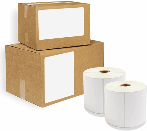 11440 Pack of White Thermal Transfer Labels 4" x 2" Perforated Thermal