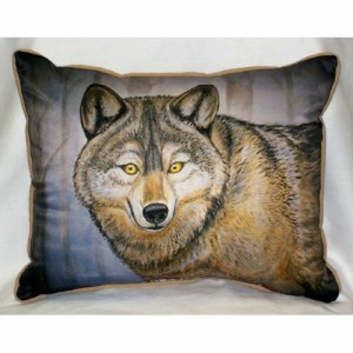 Betsy Drake ZP315 Grey Wolf Throw Pillow- 20 x 24 in.