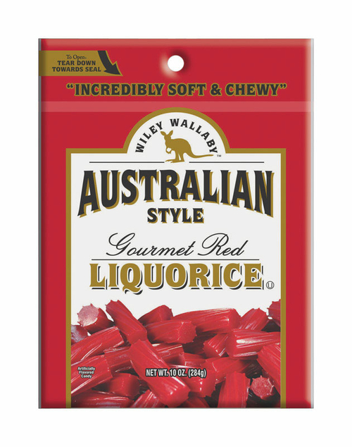 Kennys Candy 120100 10 oz Wiley Wallaby Liquorice  Red- pack of 10