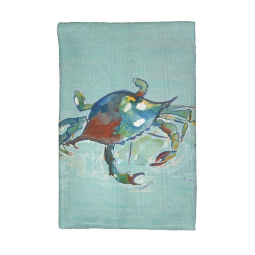 Betsy Drake KT015C Blue Marlin on Teal Kitchen Towel