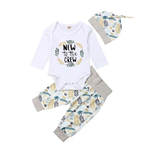 Pudcoco Autumn Newborn kids Baby Girl Boy Floral