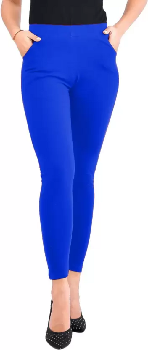 Ankle Length Ethnic Wear Legging  (Royal Blue, Solid)