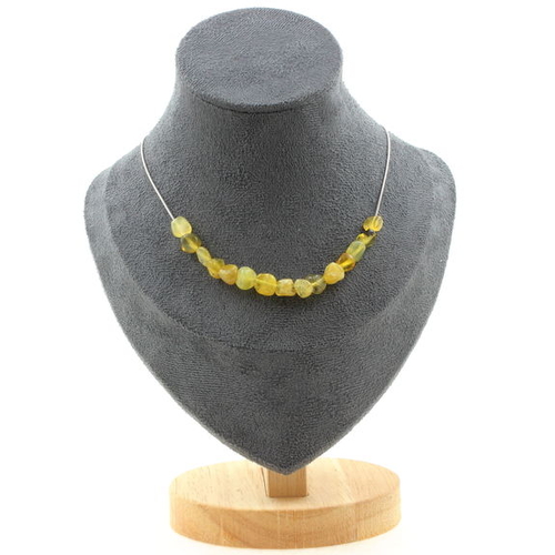 Yellow Opal from Australia 15 beads necklace.