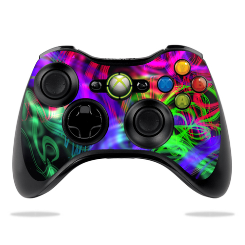 MightySkins MIXB360CO-Neon Splatter Skin for Microsoft Xbox 360 Contro