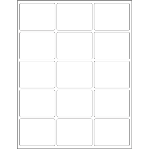 Tape Logic LL164 2.63 x 2 in. White Rectangle Laser Labels - Pack of 1