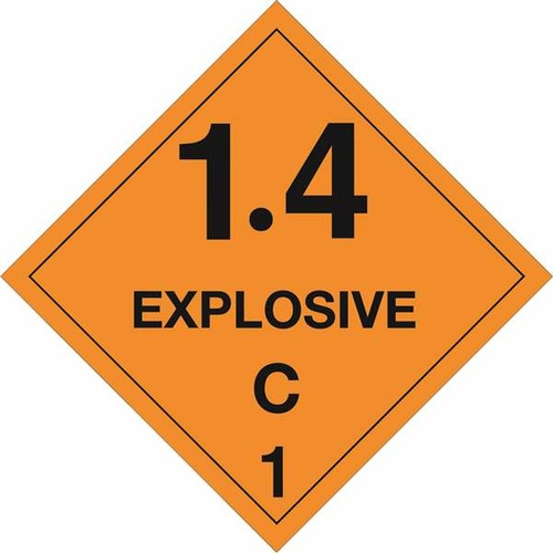 Tape Logic DL5031 4 x 4 in. - Explosive - 1.4C - 1 Labels, Orange 