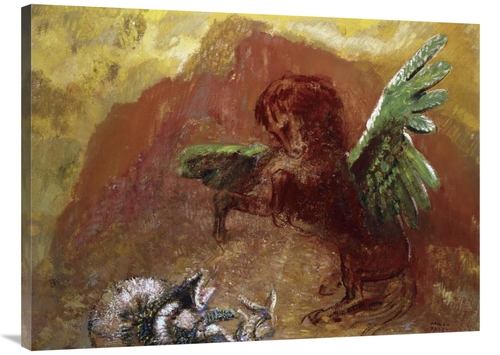 Global Gallery GCS-279553-40-142 40 in. Pegasus & Hydra Art Print - Od