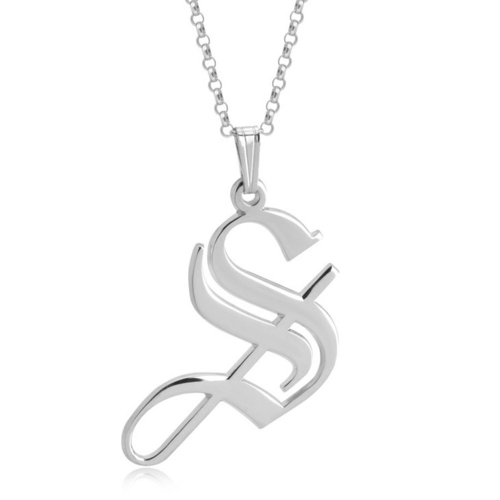 Gothic Initial Necklace