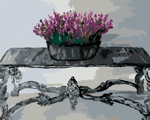 Paint by Numbers - LAVENDER ON A DECORATIVE TABLE