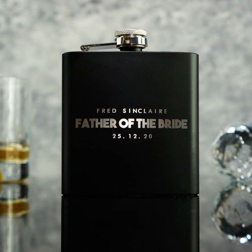 Father the Bride Groomsmen Gift Personalized Flask