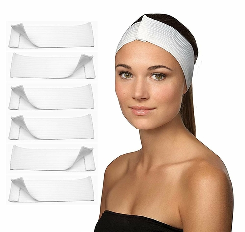 Dukal Stretch Headbands. Case of 480 disposable headbands for spa
