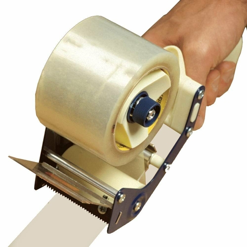 Packing Tape Dispenser Gun for 3" Tape, Side Loading Blue Hand Tape