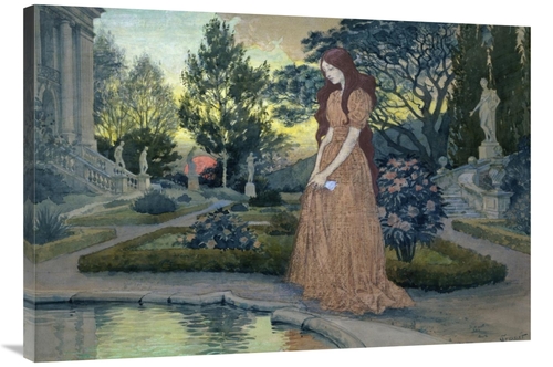 Global Gallery GCS-282145-40-142 40 in. Young Lady in a Garden Art Pri