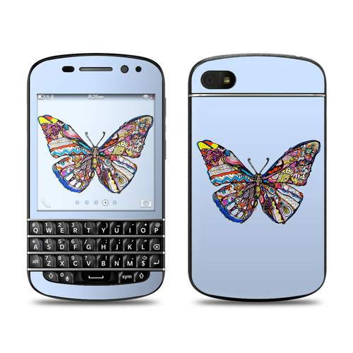 DecalGirl BQ10-PBUTTERFLY BlackBerry Q10 Skin - Pieced Butterfly