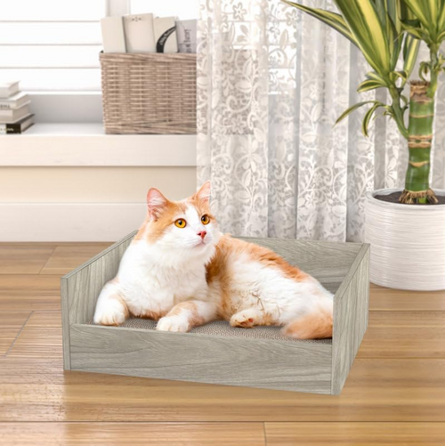 Sabri shoPee Cat Bed with Felt Cover, Wood Frame, Large Size, Non-Slip