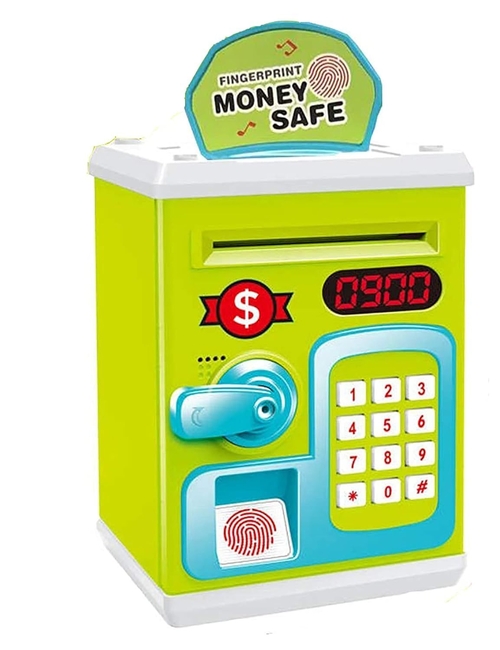 Money Safe Kids with Finger Print Sensor Computer Piggy Savings Bank