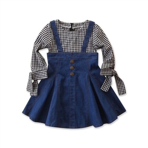 Pudcoco Autumn Fashion Baby Girls Checked  Plaid