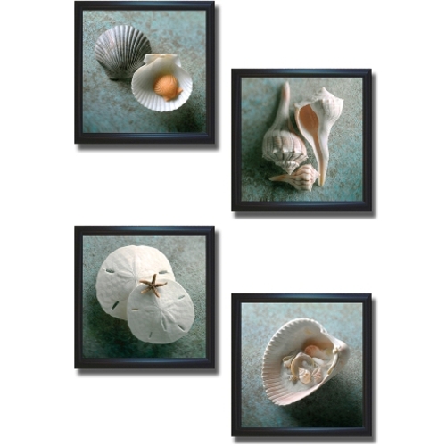 Artistic Home Gallery 1212601BS Shells by Wans Premium Black Framed Ca