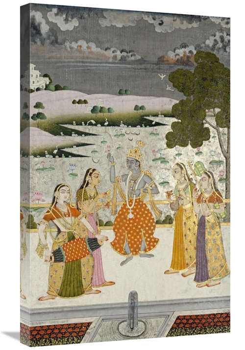 Global Gallery GCS-267736-30-142 30 in. Krishna with the Gopis Art Pri
