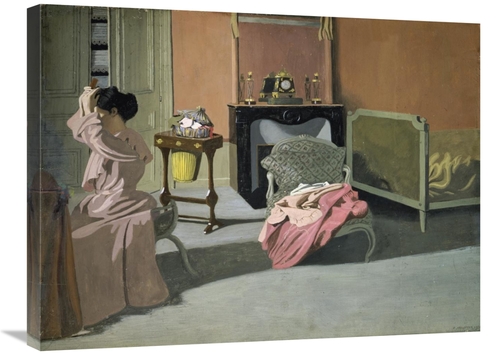 Global Gallery GCS-283274-30-142 30 in. Lady Doing Her Hair Art Print 