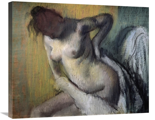 30 in. Woman Drying Herself Art Print - Edgar Degas