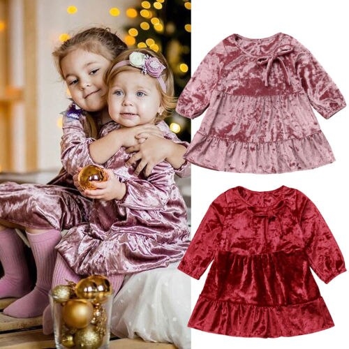 Brand New Fashion Baby Girl Christmas Velvet