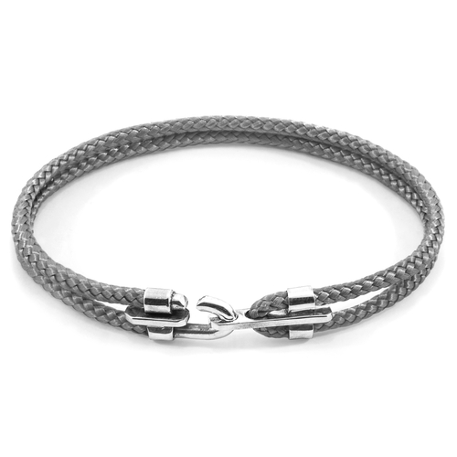 Classic Grey Canterbury Silver and Rope Bracelet