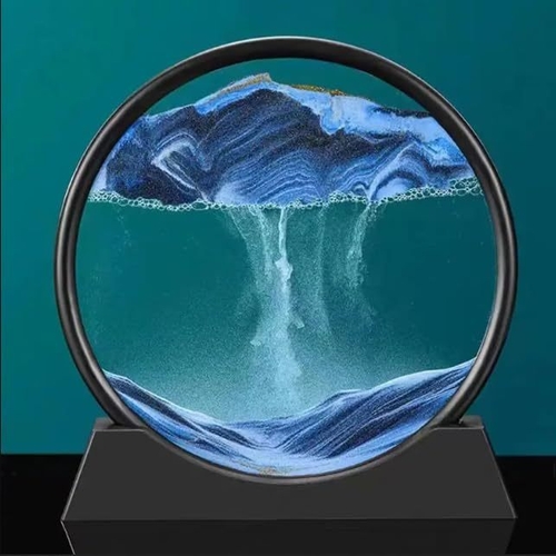 Moving SANDSCAPES Showpiece 3D painting (Size-10Inch) (Color-BLACK)