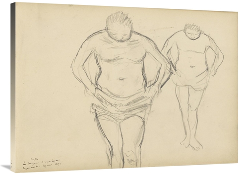 Global Gallery GCS-459646-3040-142 30 x 40 in. Copies of Cezannes Bath