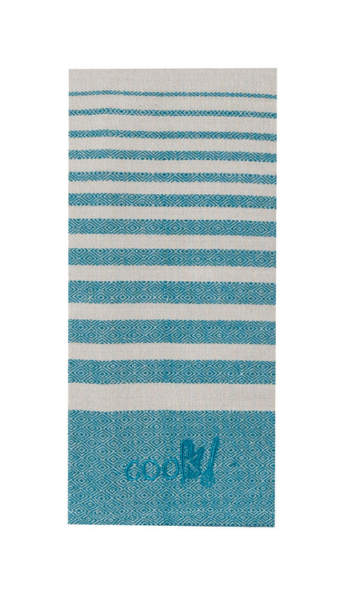 Kay Dee 6662316 18 x 28 in. Teal Cotton Tea Towel - Pack of 6