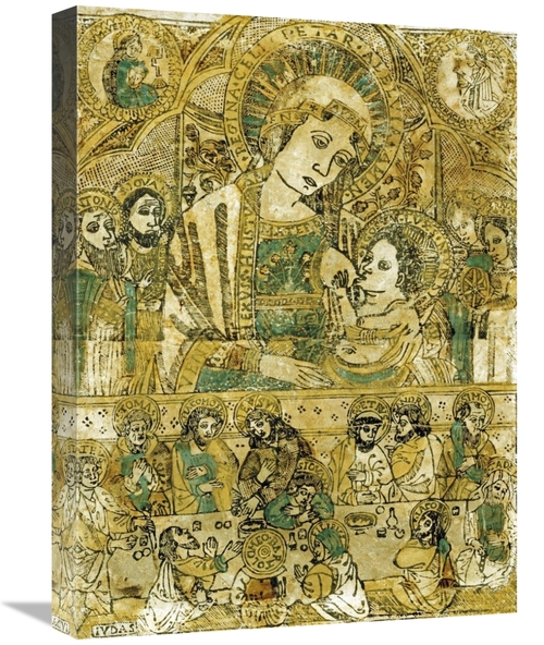 Global Gallery GCS-266624-22-142 22 in. The Madonna & Child Enthroned 