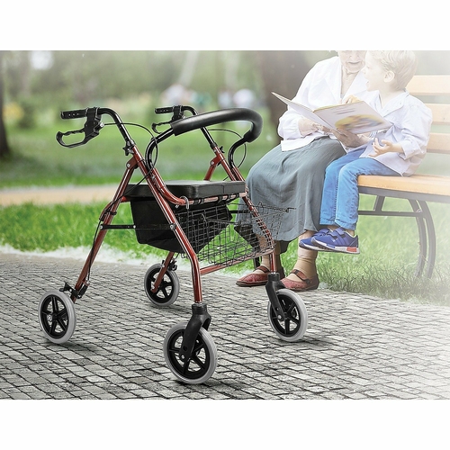 Rollator Walker Walking Frame With Wheels Zimmer Mobility Aids Seat