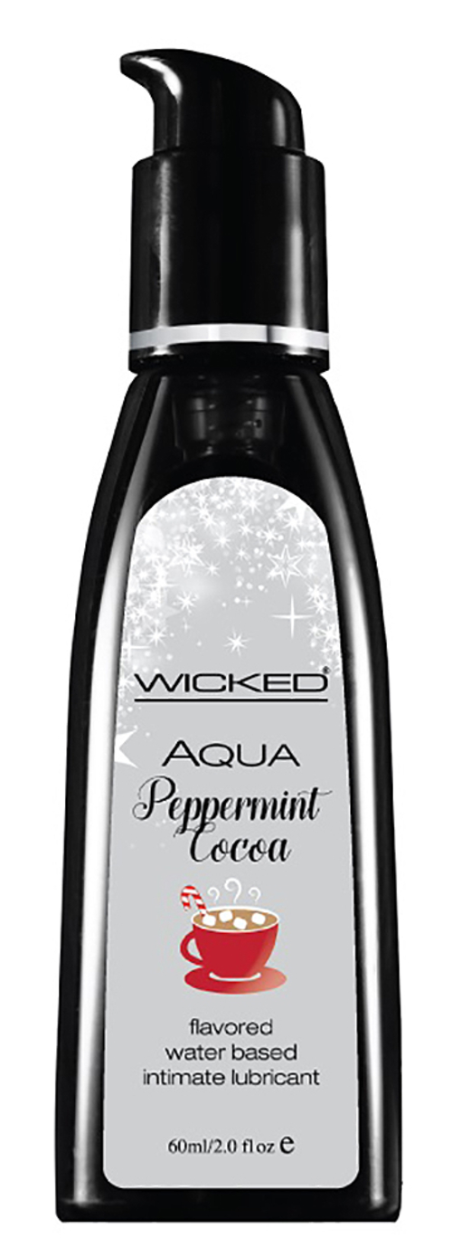 Aqua Peppermint Cocoa Flavored Water Based Lubricant - 2 Oz.
