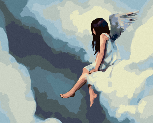 Paint by Numbers - ANGEL SITTING ON A CLOUD