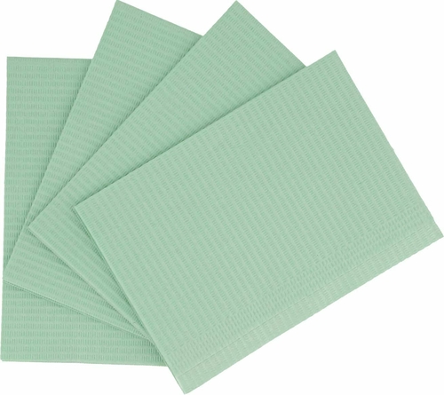 Dukal Patient Bibs 13 x 18. Pack of 125 Disposable Waffle Towels 2-ply