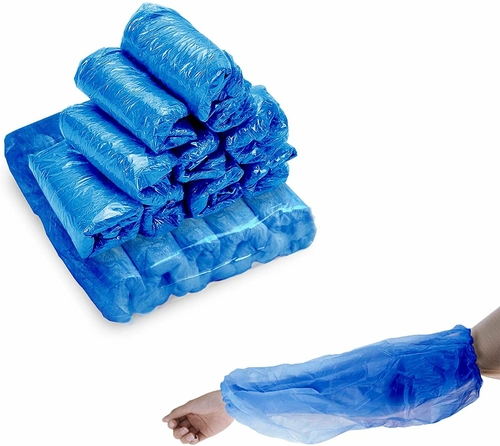 1000 Pack Blue PE Oversleeves 18” Size Oil Resistant Disposable