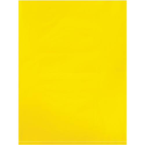 Box Partners PB480Y 9 x 12 in. - 2 Mil Yellow Flat Poly Bags - Pack of